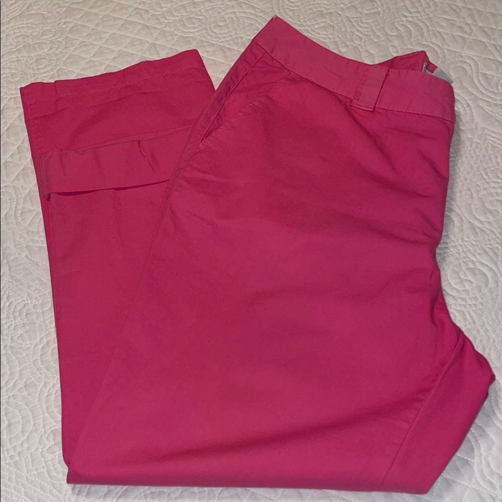 Caribbean Joe Vibrant Pink Barbie Pink Chinos. 100% Cotton. Size 16.